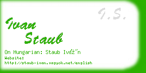 ivan staub business card